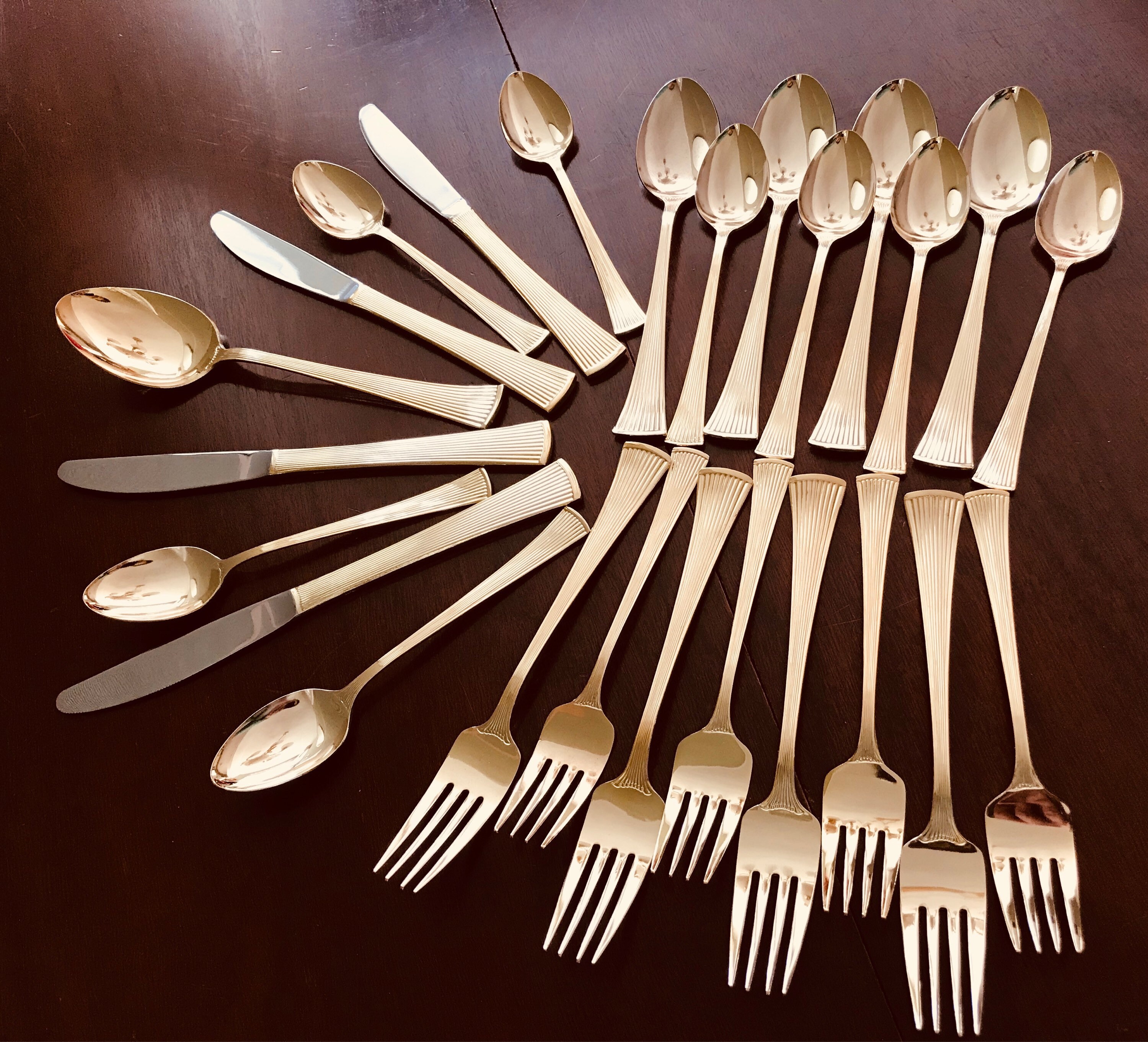 Vintage Gold Flatware, Mint Gold Electroplate Flatware Golden St