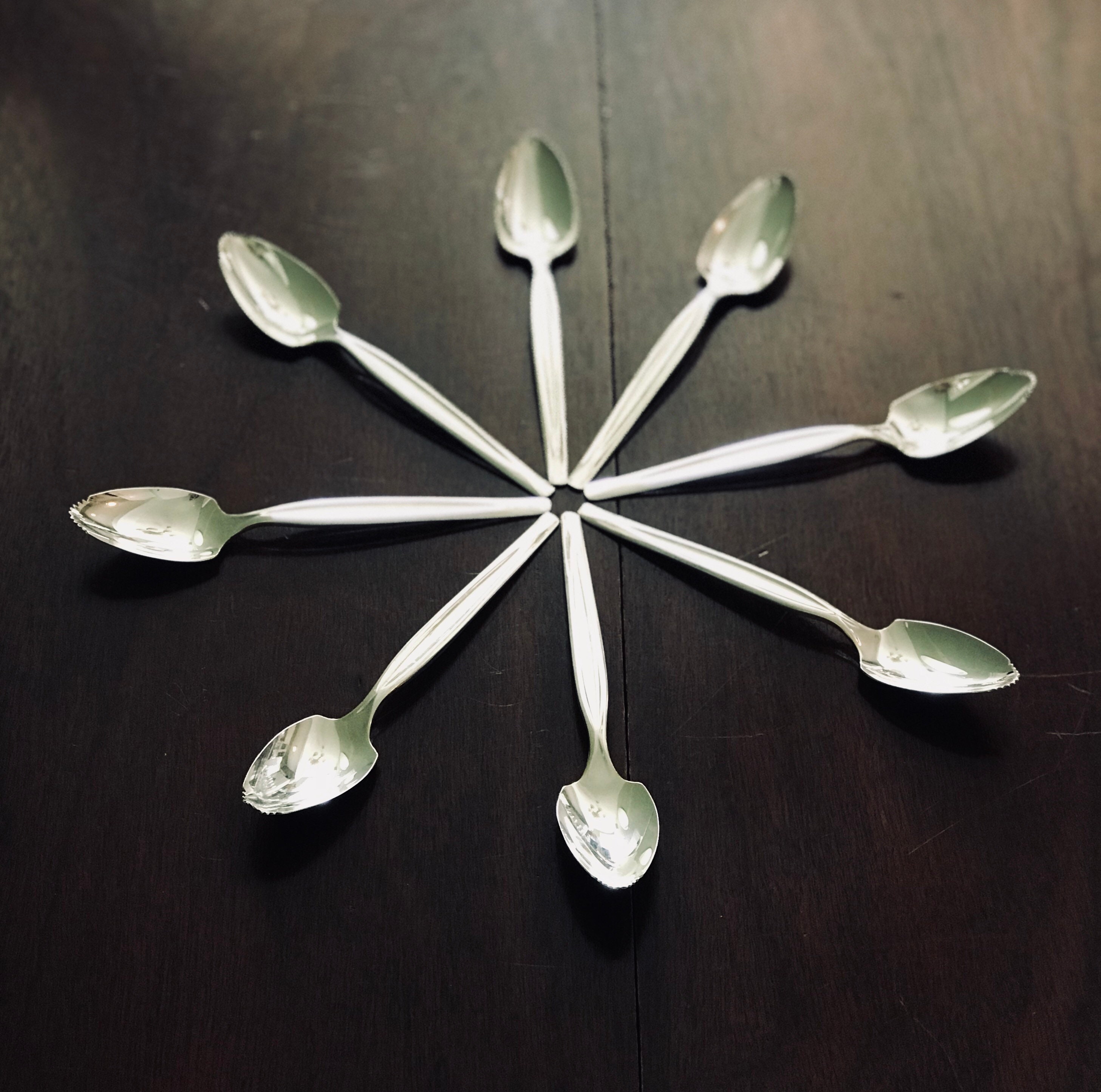 Vintage Fruit Spoons, Grapefruit Spoons Silver Plated citrus spoons