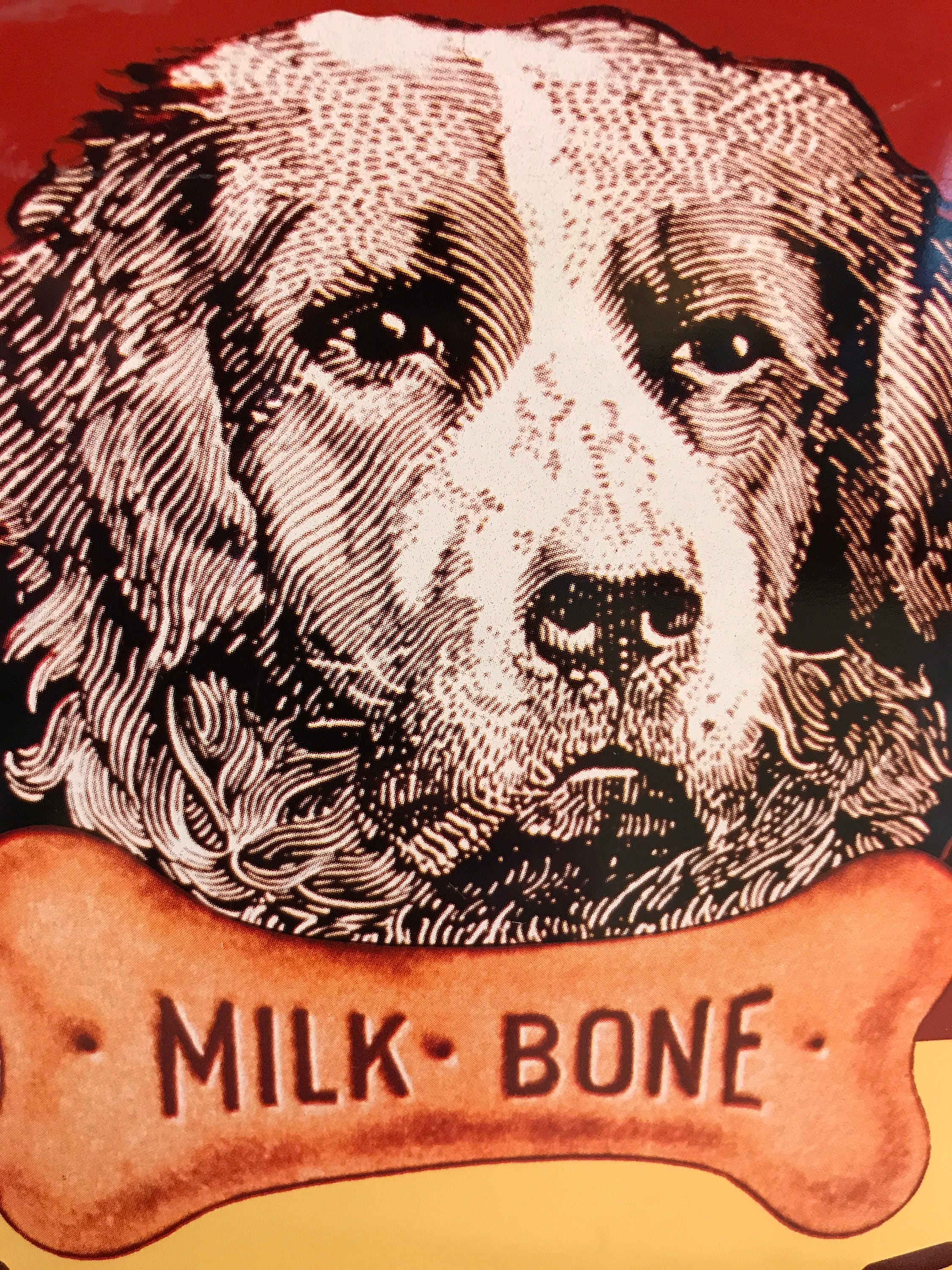 Vintage Milkbone Tin, Dog Biscuit Tin, MilkBone Tin, Dog Treat Storage