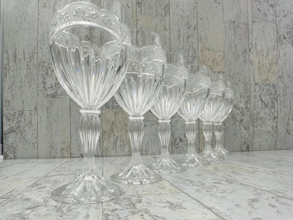 Vintage Southern Garden by Oneida Goblets, Glasses