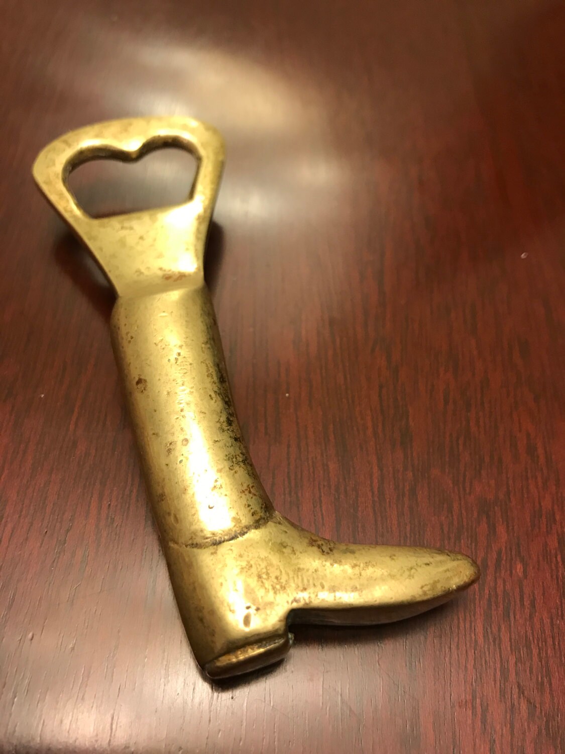 Vintage Boot Bottle opener, brass cowboy boot opener, collectible