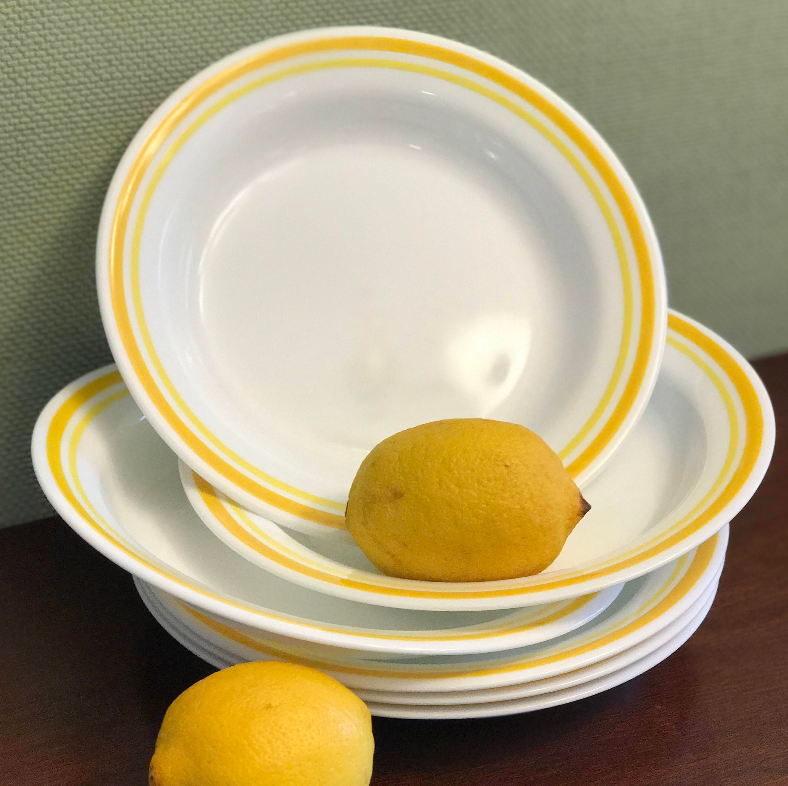 Corelle Citrus Dinnerware, Corelle Citrus Rimmed Soup Bowl, 6 piece Set