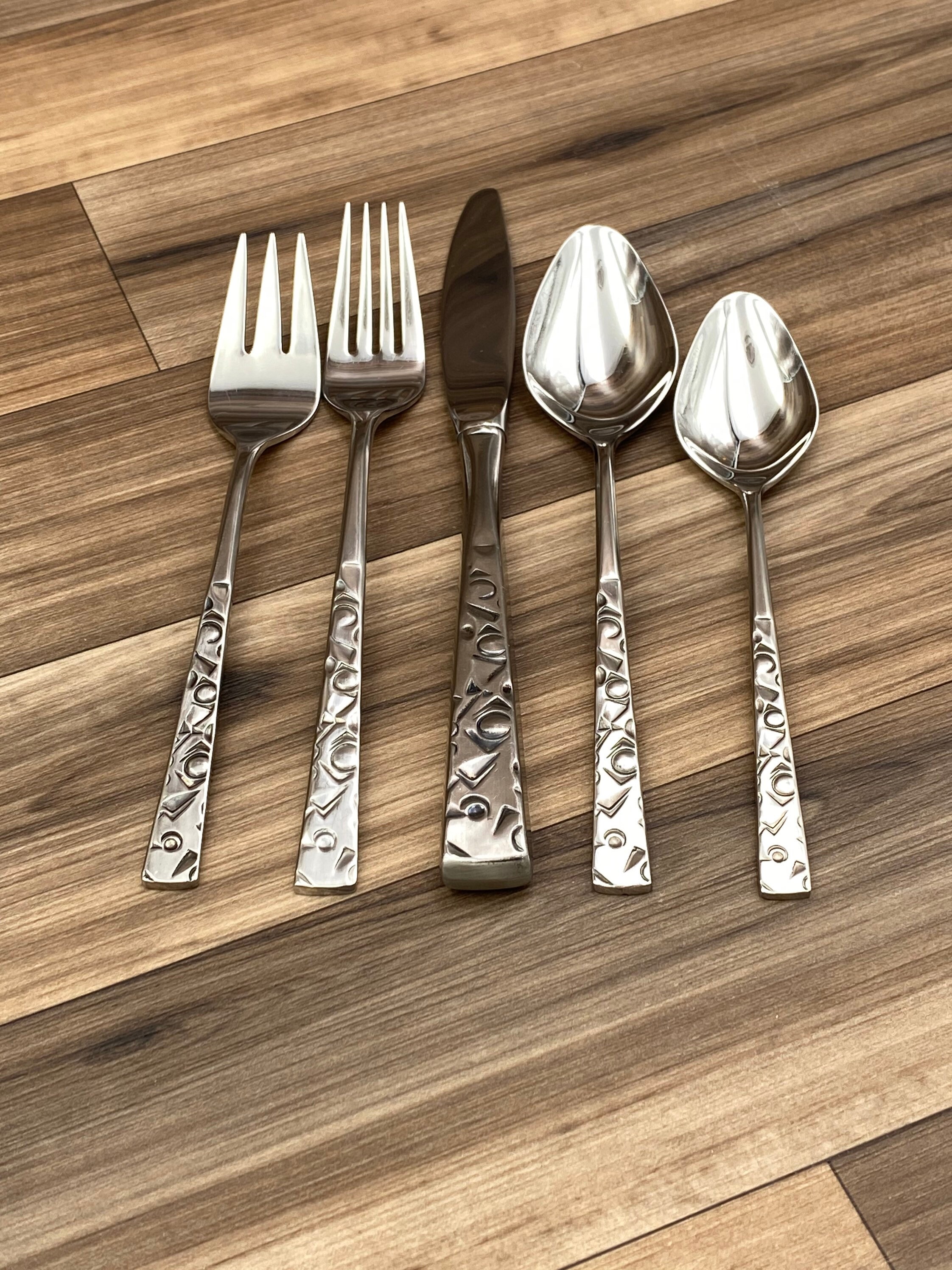 RARE Mid Century Stainless Flatware, Navaho by International Silver