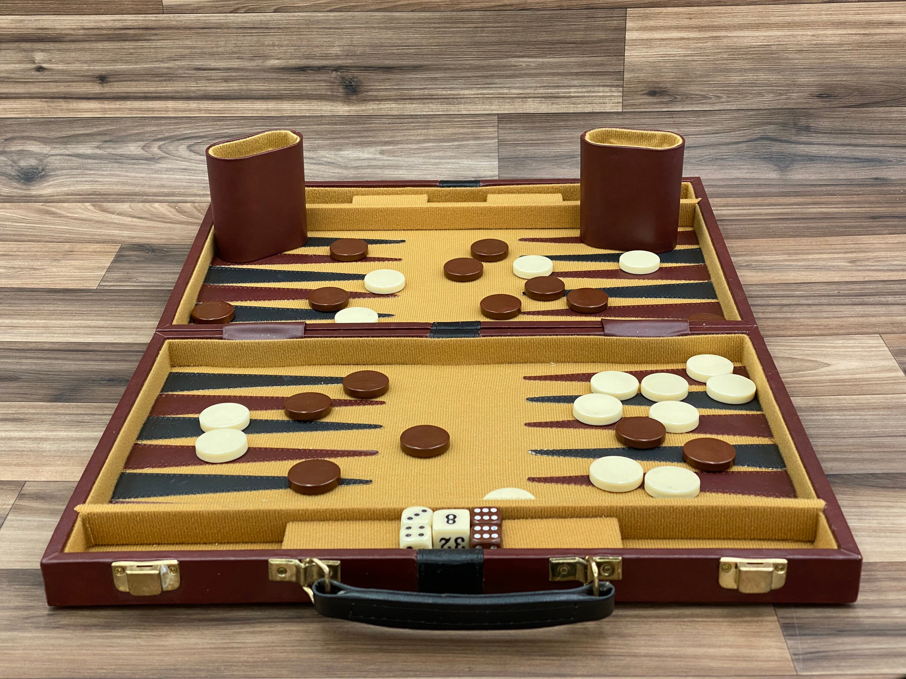 Backgammon Game Set Backgammon Game Pieces In Carrying Case Retro