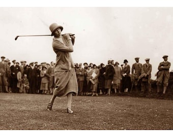 La golfista Joyce Wethered: reimpresión de calidad de una fotografía antigua