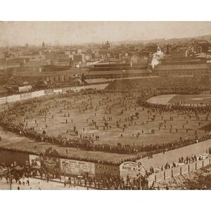 Fans On Field at First World Series - Quality Reprint of a Vintage Photo