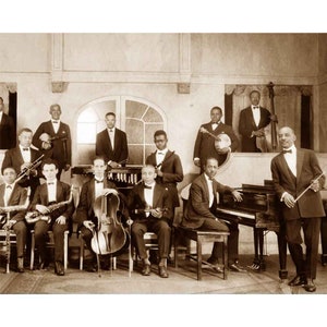 WC Handy and his New York Orchestra - Quality Reprint of a Vintage Photo