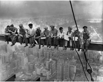 Lunch Atop a Skyscraper - Quality Reprint of a Vintage Photo