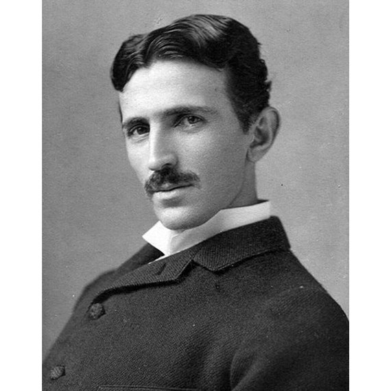 ニコラ・テスラの肖像 - ヴィンテージ写真の高品質復刻版 - Etsy 日本