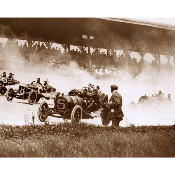 The First Indy 500, 1911 - Quality Reprint of a Vintage Photo