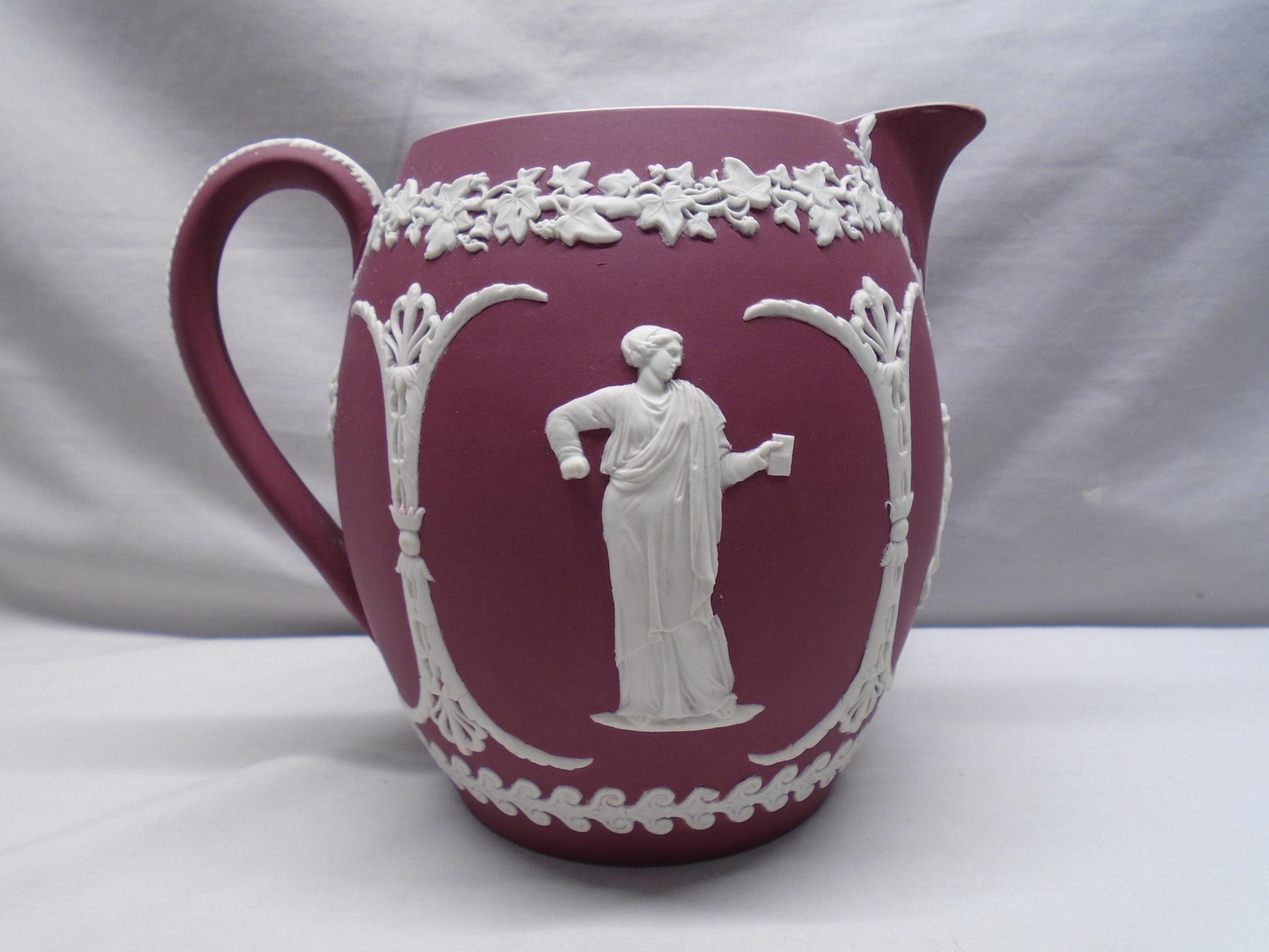 Rare Wedgwood Crimson Jasperware Dip Large Classical Pitcher - Etsy