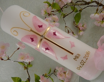 Baptism Candle - Christening candle cross - personalised candles - Christening gifts