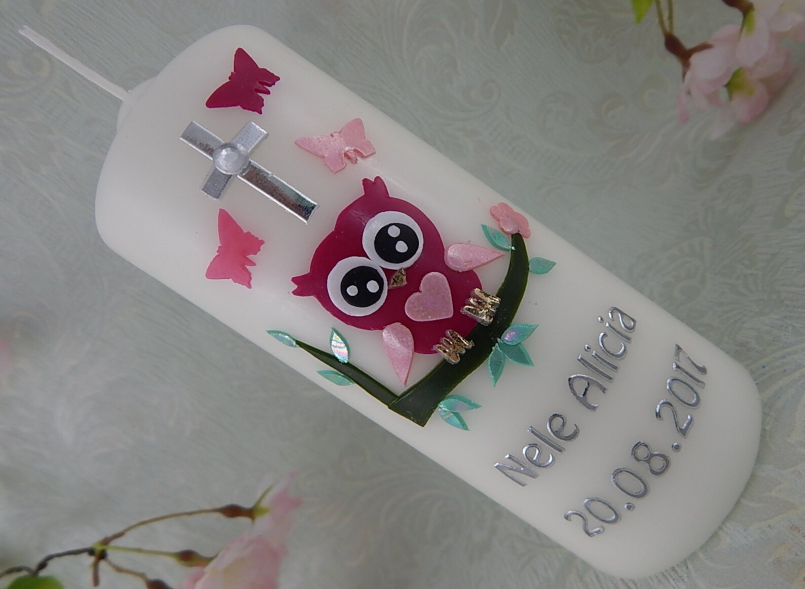 Baptism candle baptism candles Candle Personalised Etsy