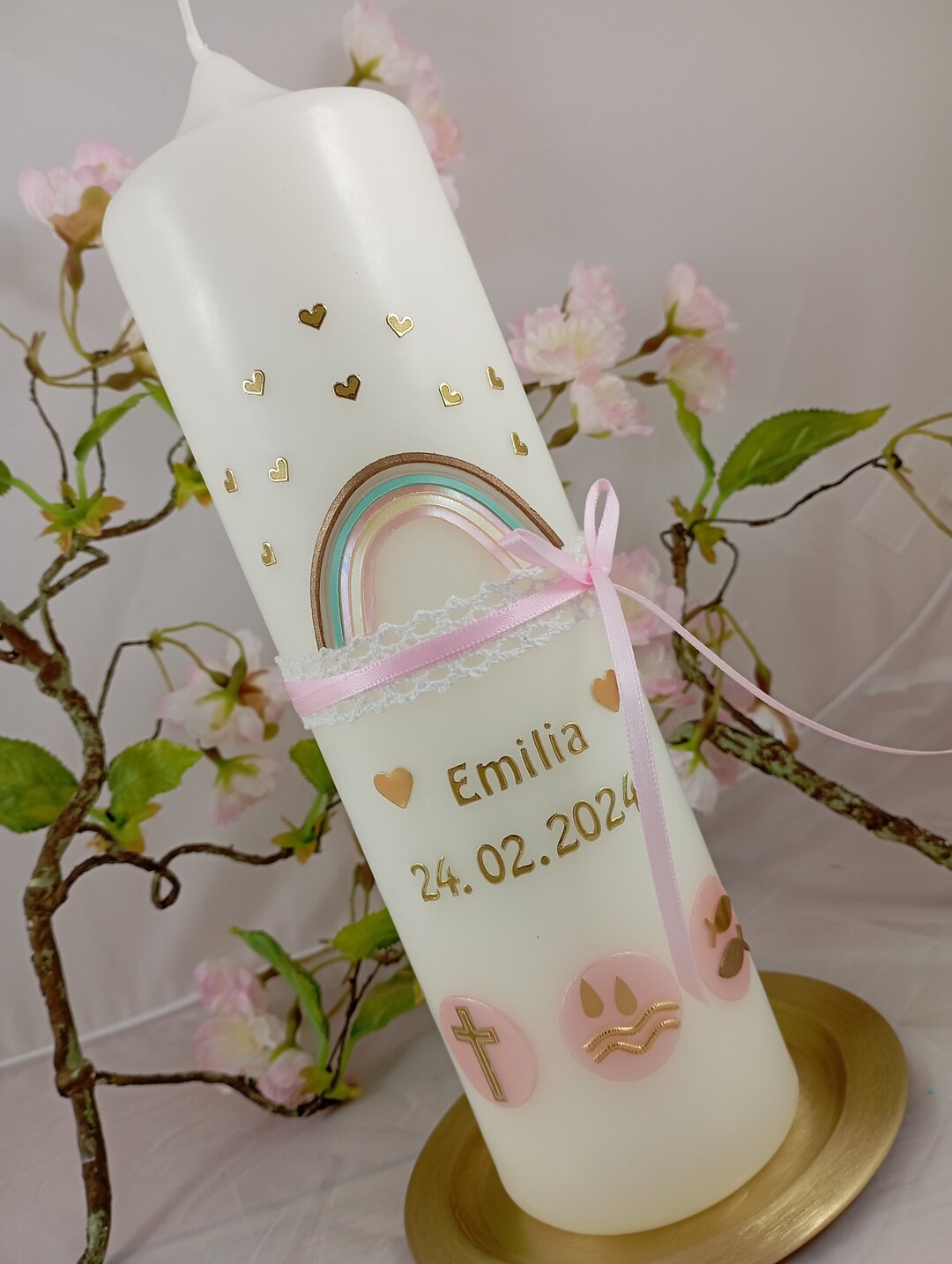 Baptism Candle Christening Baptism Baptism Candles Personalised Candles ...