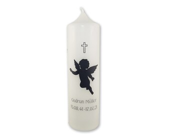 mourning candle personalised candles 250/70 mm