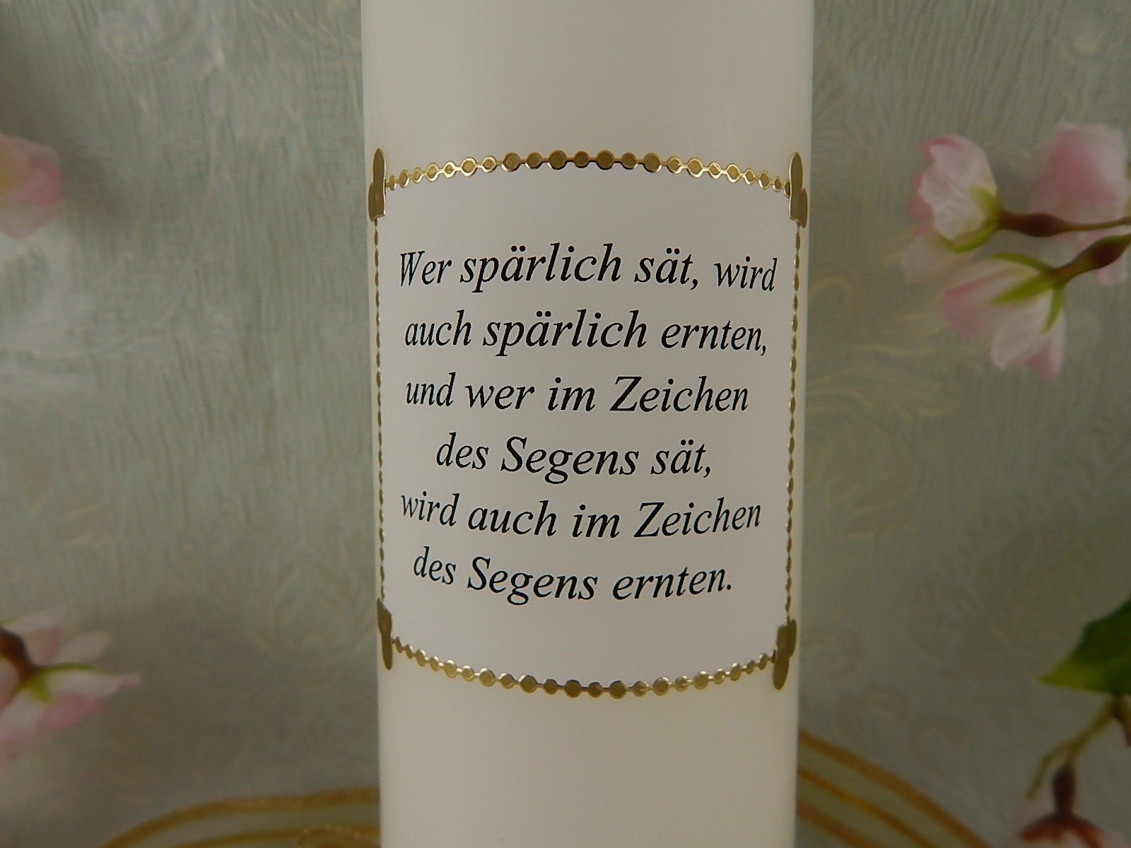 Taufkerze Lebensbaum Baum des Lebens Name Datum Spruch Etsy