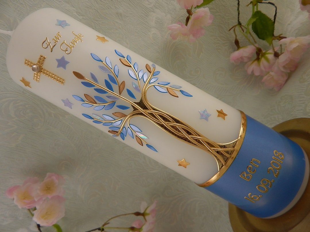 Baptism Candle Tree of Life Christening Baptism Baptism Candles