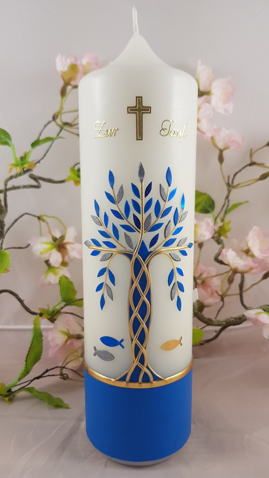 Baptism Candle Tree of Life Christening Baptism Baptism Etsy UK