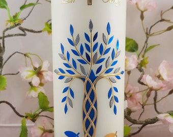 Baptism Candle Tree of Life - christening - baptism - baptism candles - personalised candles - baptism candles girls boys - Christening gift