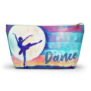 Dance Makeup Bag with T-bottom, Girls Cosmetic Bag, Dance Team Gifts
