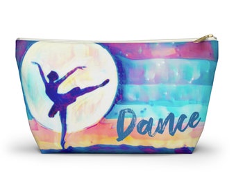 Dance Makeup Bag with T-bottom, Girls Cosmetic Bag, Dance Team Gifts