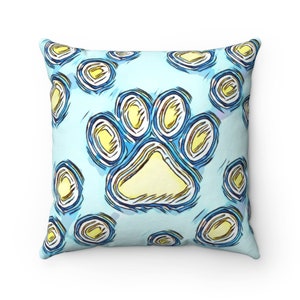Cute Paw Print Pillow, Dog Lover Gift, Cat Lover Gift