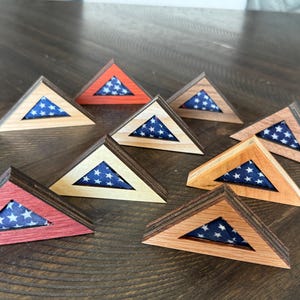 Handcrafted Mini American Flag Shadow Box