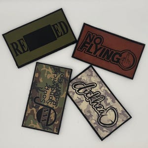 Naszywka morale ze skóry ekologicznej: zabawna naszywka taktyczna, niestandardowy kolor