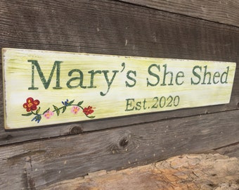 She Shed Sign, She Shed Signs Personalized, She Shed Decor, She Shed Gifts, She Shed Rules, She Shed, Farmhouse Decor, Signs, Chartreuse