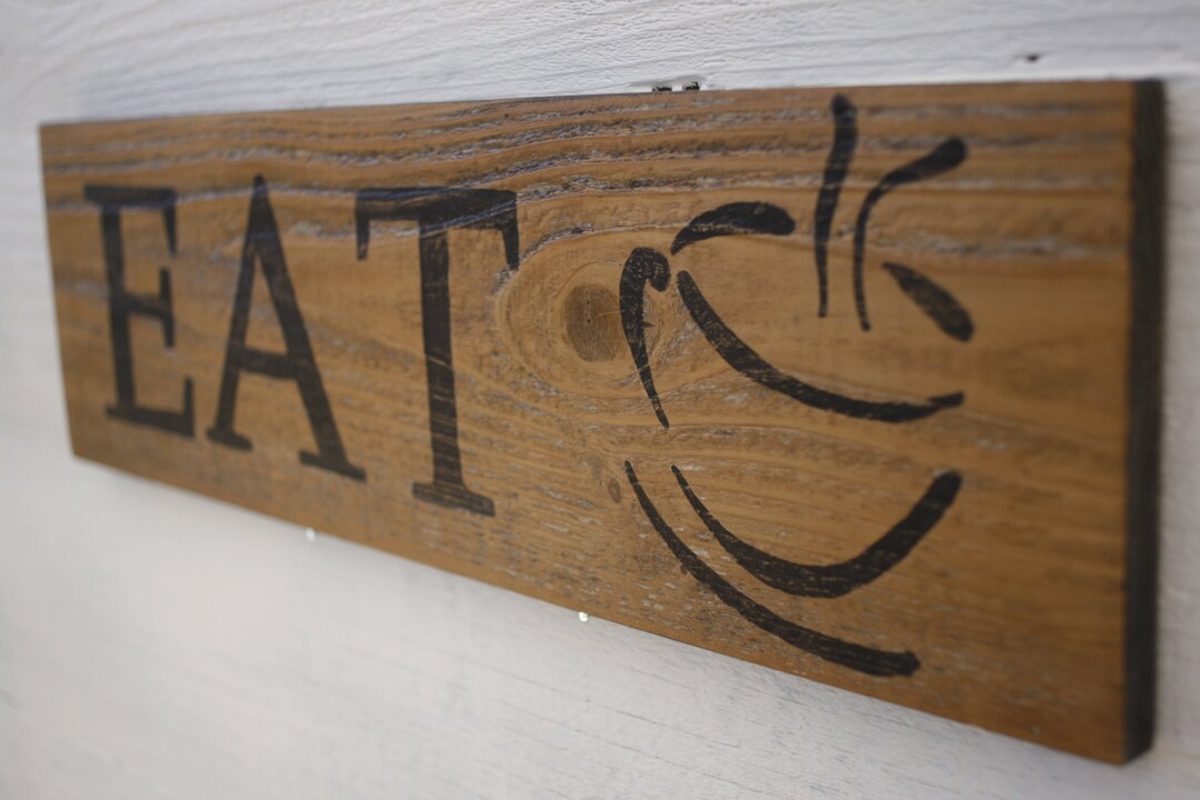 Coffee Sign Coffee Cup Art Coffee Mug Coffee Gifts Eat Sign Rustic ...