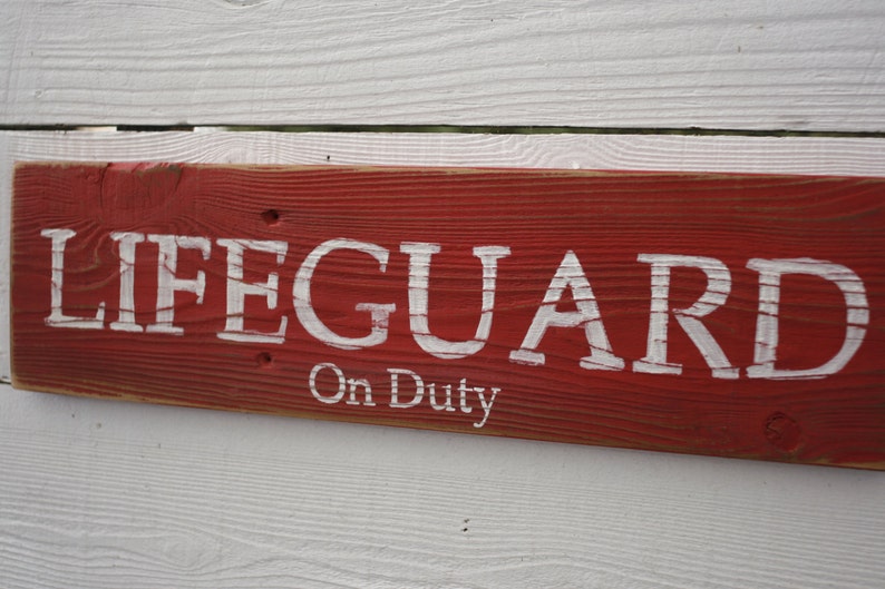 Lifeguard, Lifeguard Sign, Lifeguard on Duty, Pool, Pool Signs, Pool ...