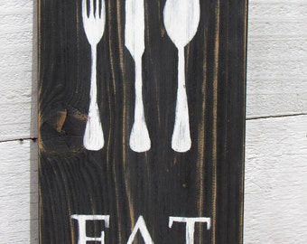 Eat Sign, Eat Sign For Kitchen, Eat Sign Wood, Eat Sign Decor, Eat Kitchen Wall Decor, Kitchen Decor, Farmhouse Decor, Farmhouse Sign, Home