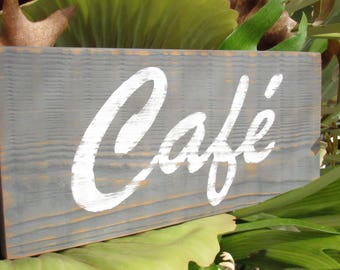Letrero de cafetería, letrero de cafetería de madera, letrero de restaurante, decoración de restaurante, decoración de cocina, letrero de cocina, decoración de granja, arte de granja, decoración del hogar