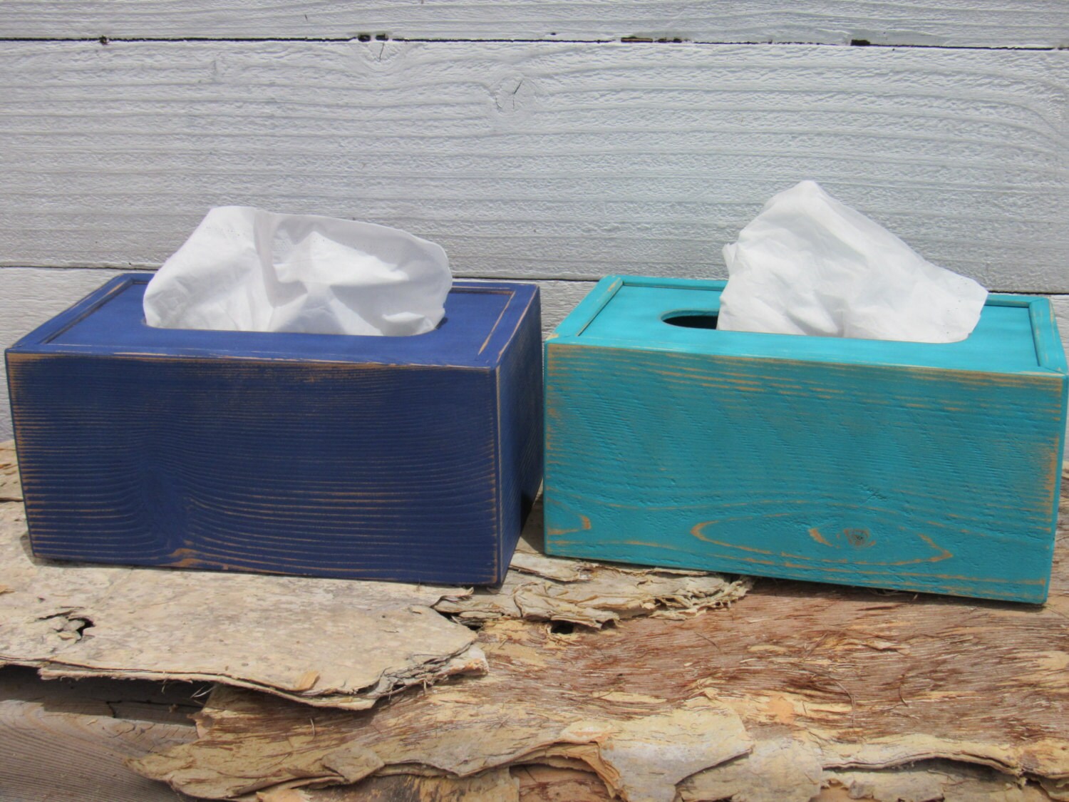 Kleenex Tissue Box Covers Blue and Aqua 2 Handmade Natural Etsy