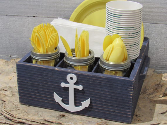 Tableware Holder Utensil Caddy Picnic Decor Silverware Caddy Mason