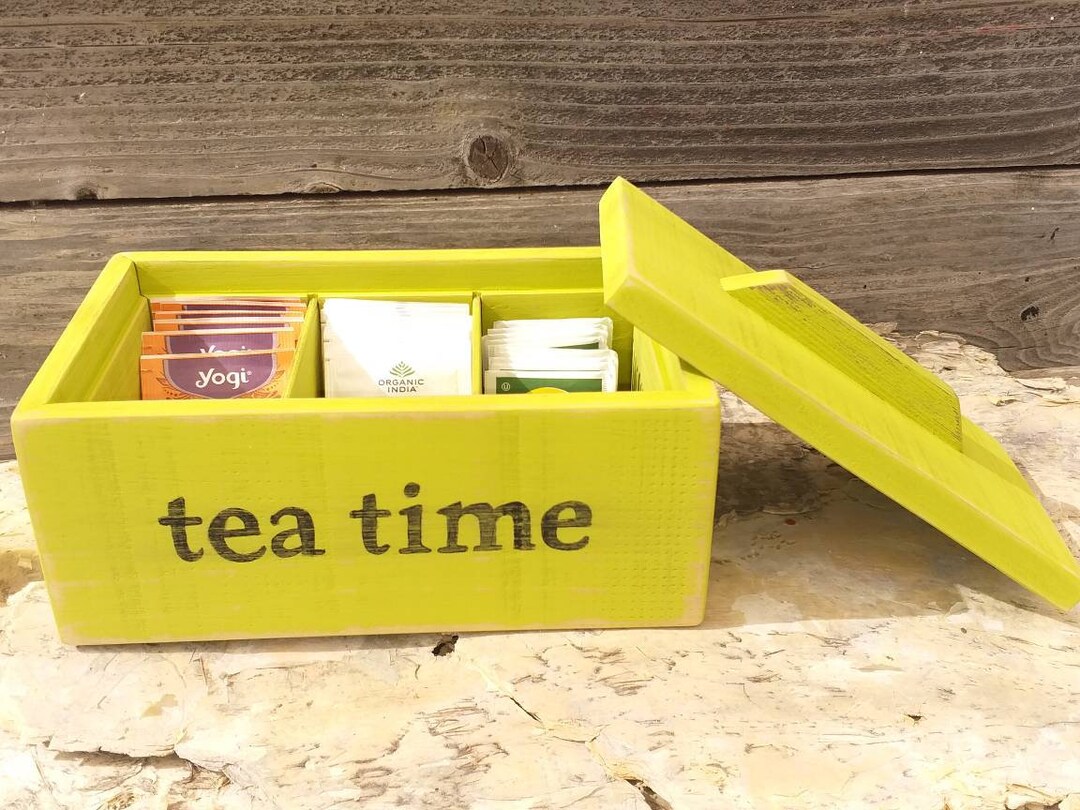 Tea Bag Holder, Tea Bag Organizer, Tea Box Lid, Tea Bag Storage, Tea