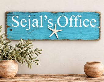 Personalized Office Wood Sign, Doctor, Dentist, Administrative, Nautical Name Sign, Rustic Farmhouse Home Decor