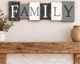 Family Wood Sign, Family Name Sign, Family Room Decor, Rustic Home Decor, Housewarming Gift