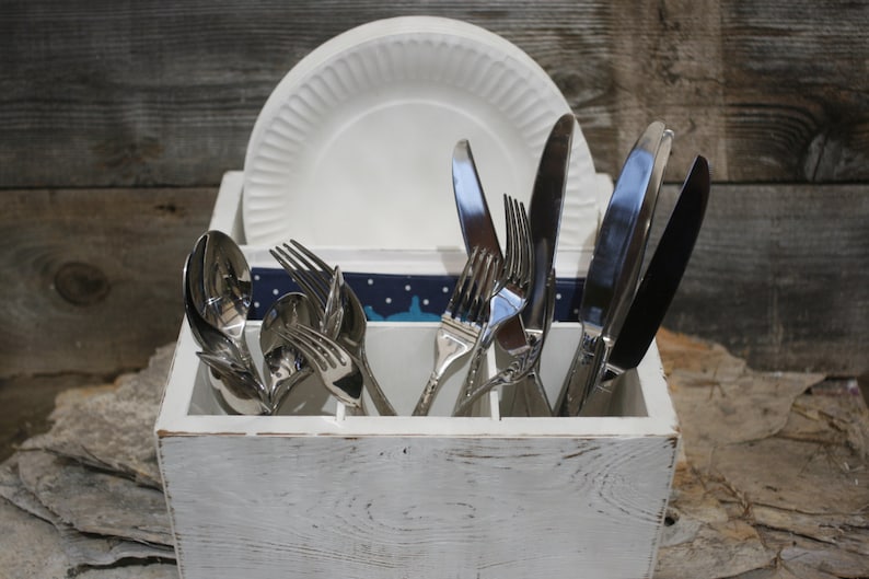 Plate Holder Silverware Holder Utensil Holder Silverware Caddy Napkin Holder Wood Cup Holder Plate Rack Utensil Caddy Napkin Holder