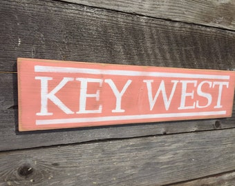 Key West, Key West Sign, Key West Art, Key West Florida, Beach Decor, Beach Signs, Coastal Decor, Coastal Wall Art, Vacation Sign, Home