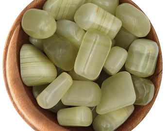 Green Calcite (India) - Ethically Sourced Tumbled Stone