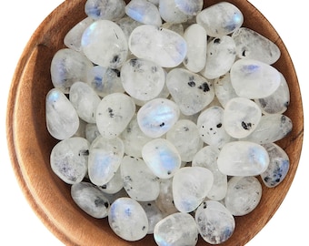 1 Moonstone & Tourmaline Gem - Ethically Sourced Crystal