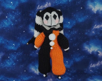 Muñeco de ganchillo arlequín de Halloween, payaso espeluznante, bufón, amigurumi, muñeco hecho a mano de 25 cm