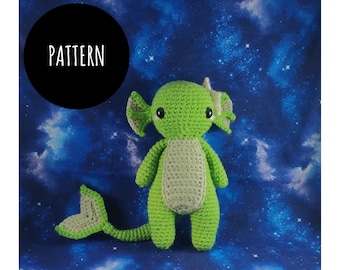 Crochet Dragon Amigurumi Pattern: Snuggle Plushie (PDF)