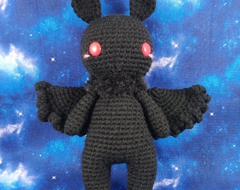 Mothman crochet plush, cryptid plushie, 7 inch amigurumi plushie