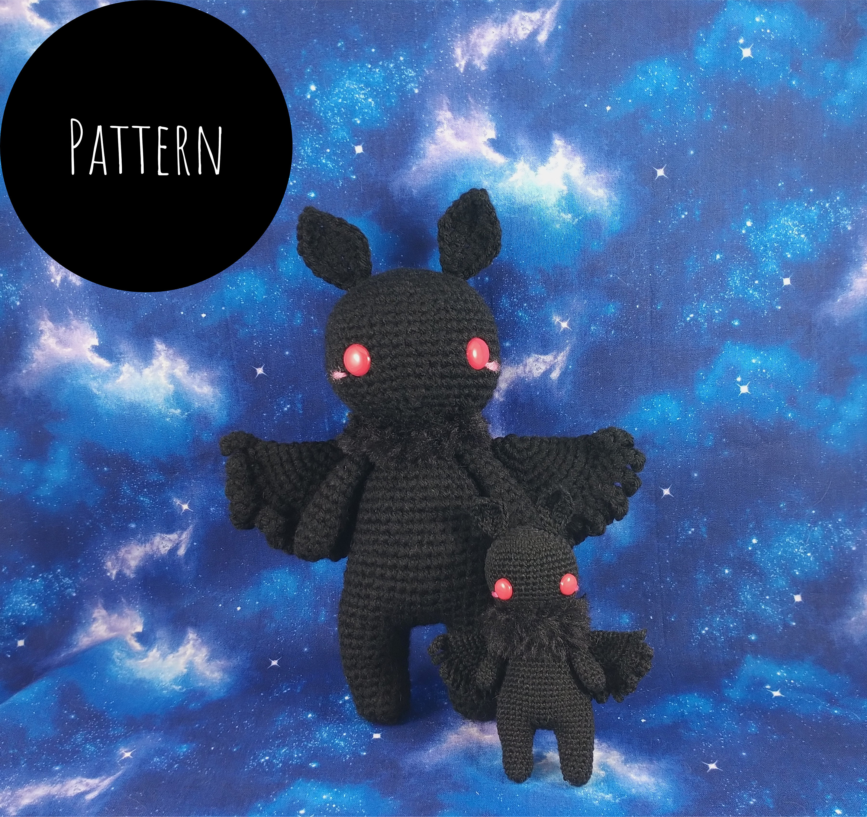 30 Mothman Crochet Patterns for Cute, Creepy, and Display-Worthy Makes 22 Mothman Plush Pattern with Mini Version