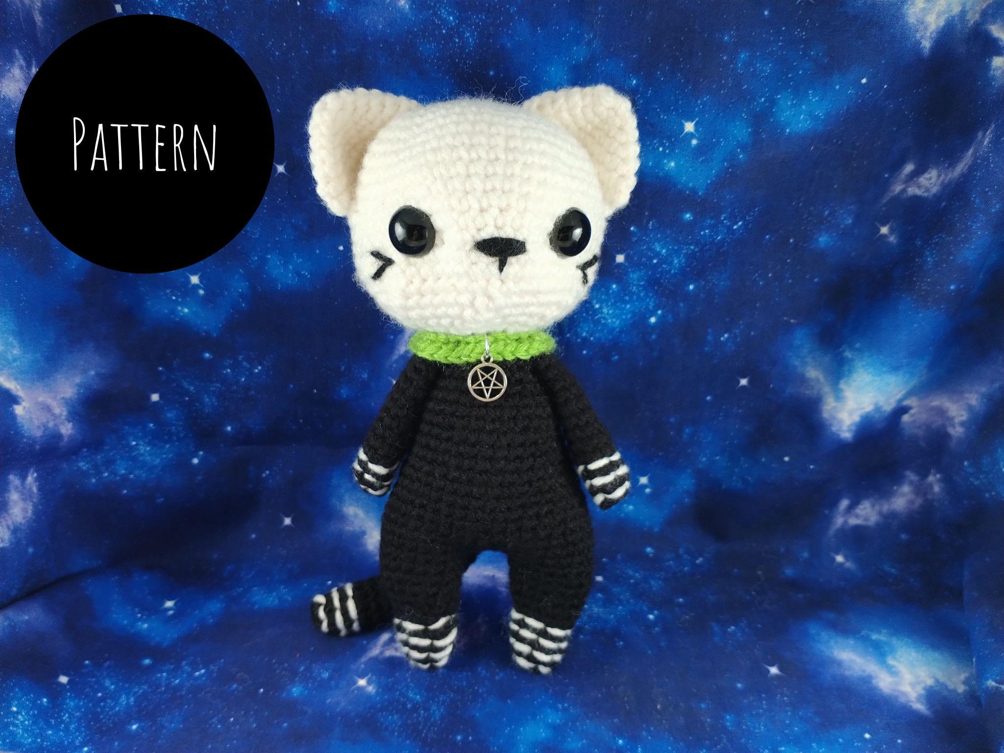 Skeleton Cat Crochet Pattern, PATTERN ONLY