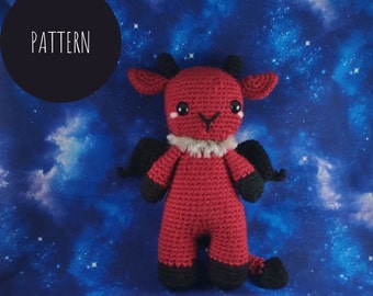 Jersey Devil Crochet Pattern, PATTERN ONLY, amigurumi jersey devil plushie