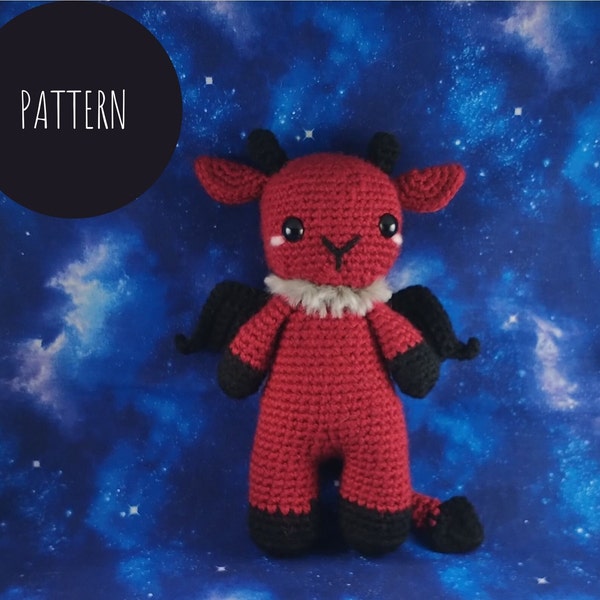 Jersey Devil Crochet Pattern, PATTERN ONLY, amigurumi jersey devil plushie