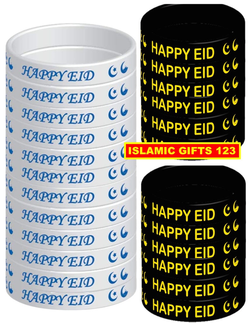 Eid Gifts Eid favors Eid decoration Eid pencils Eid Balloons Customized Islamic Gifts Muslim Gift Ramadan decoration Islamic Wall decoration 12 Eid wristbands